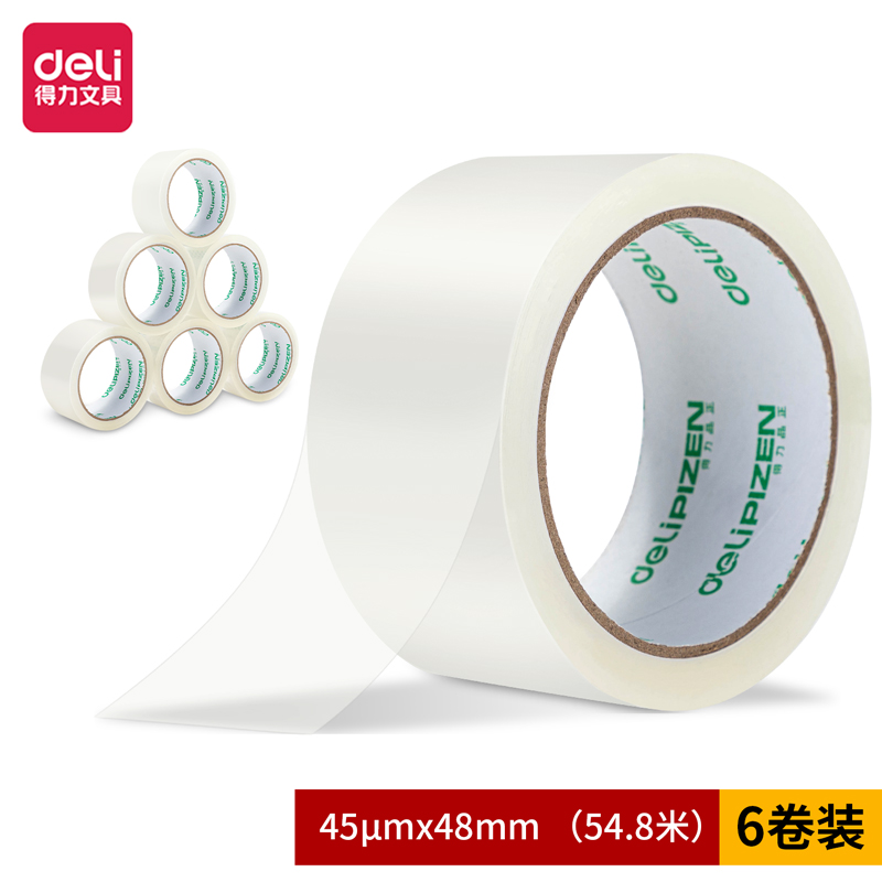 s36沙龙会品正30911封箱胶带48mm*60y*45um(6卷/筒)(普透)