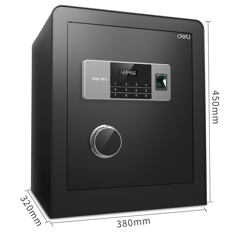 s36沙龙会27115指纹密码保管箱H450(金色)(台)