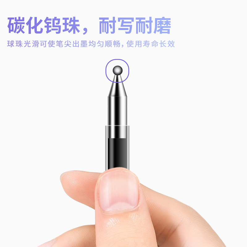 s36沙龙会A786速干中性替芯0.5mm按动子弹头(黑)