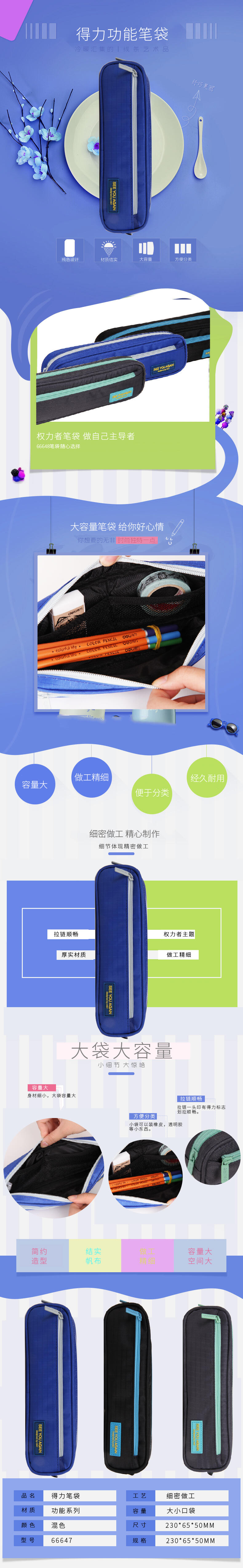 s36沙龙会66647简约袋鼠笔袋(蓝色)
