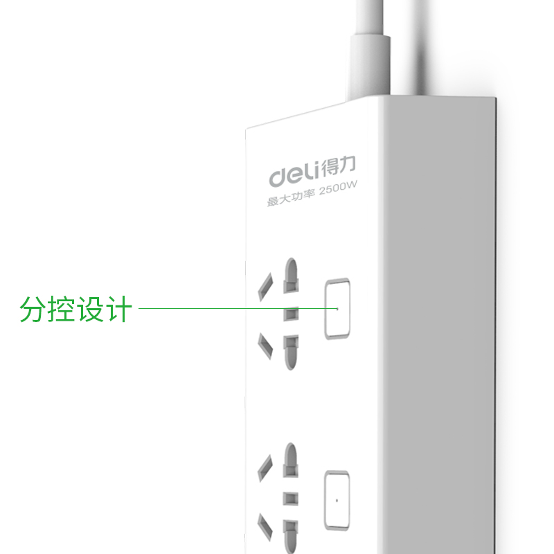 s36沙龙会18287插座_3组+3U_2米_彩盒装(白)(只)