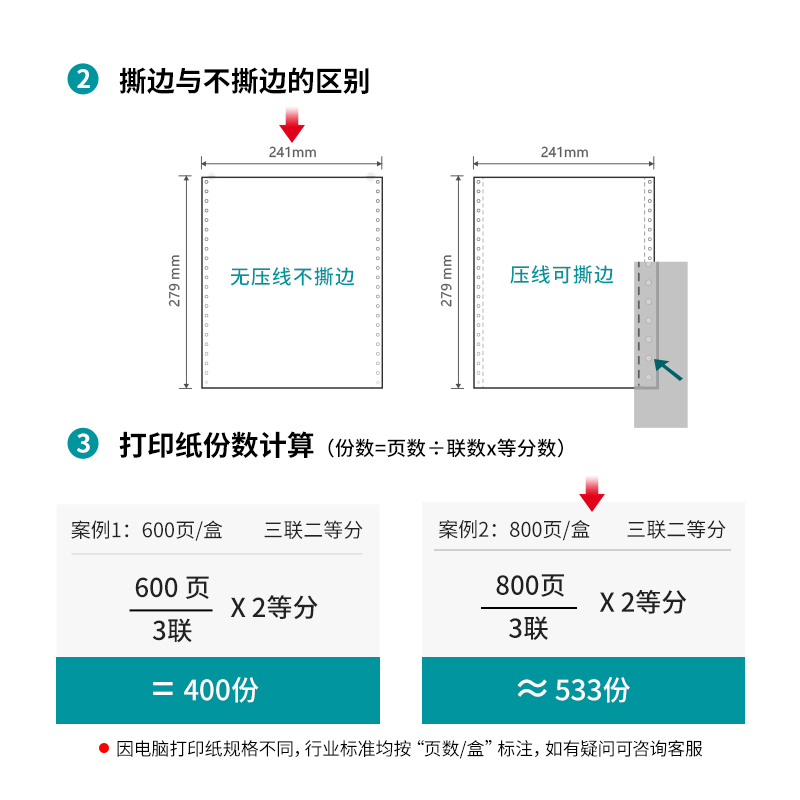 s36沙龙会木尚M241-3电脑打印纸(1/2白色不撕边)(800页/盒)