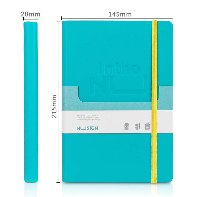 纽赛NS255绑带皮面本-A5-210mm*140mm/120张(孔雀绿)