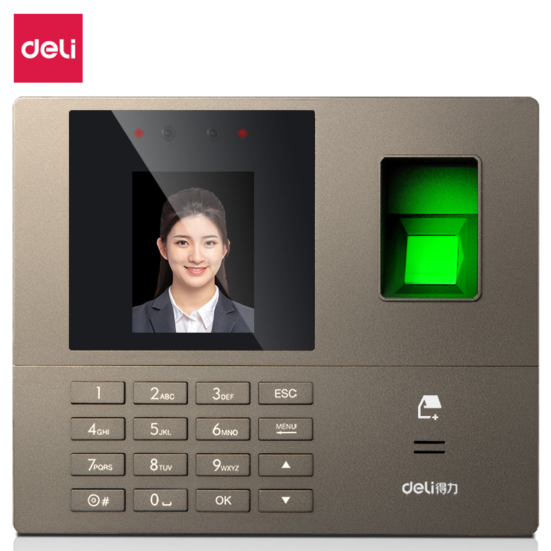 s36沙龙会33800C指纹人脸混淆识别云考勤机(银灰色)(台)