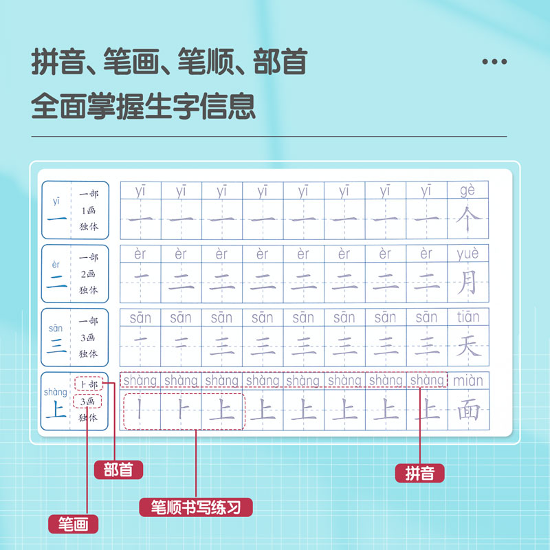 s36沙龙会75321-1练字帖(一年级上册)(本)