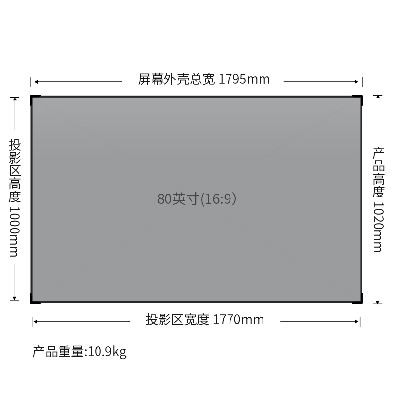 s36沙龙会50460长焦抗光画框幕(黑)(台)