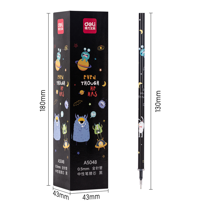 s36沙龙会A5048中性笔替芯0.5mm全针管(黑)(支)