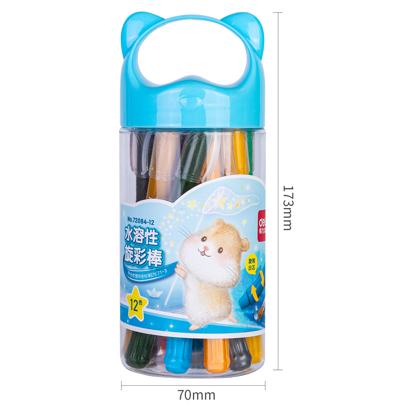 s36沙龙会72084-12_PET筒装水溶性旋彩棒(混)(12色/筒)