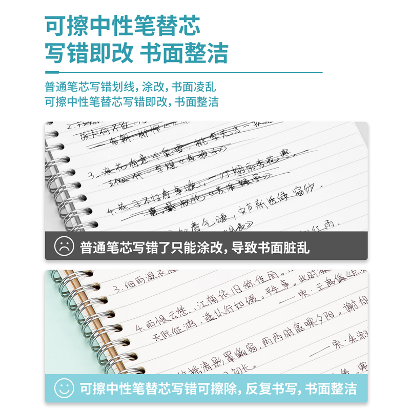 s36沙龙会A845可擦中性笔替芯0.5mm全针管(黑)(支)