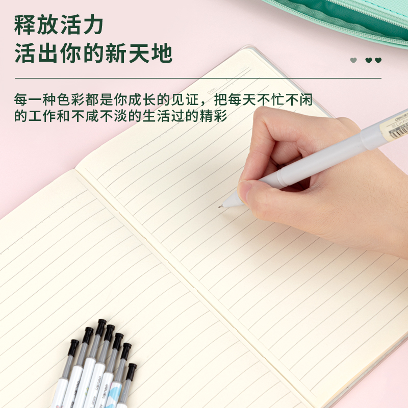 s36沙龙会A5136娅米速干中性笔替芯0.5mm按动增强型针管(黑)(支)