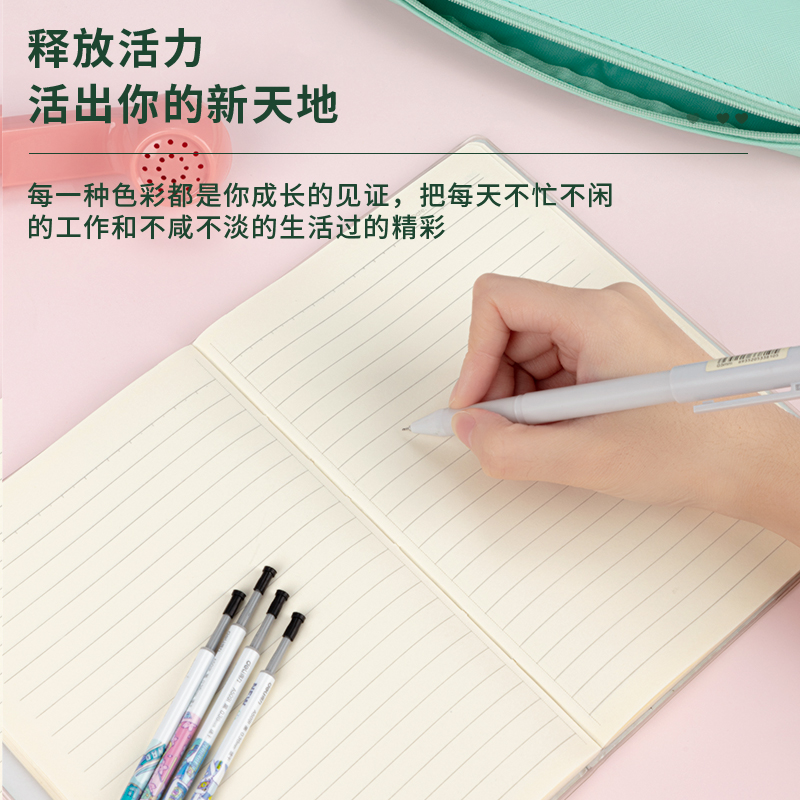 s36沙龙会A5091潮探列速干顺滑0.38mm按动中性笔替芯增强型针管(黑)(支)
