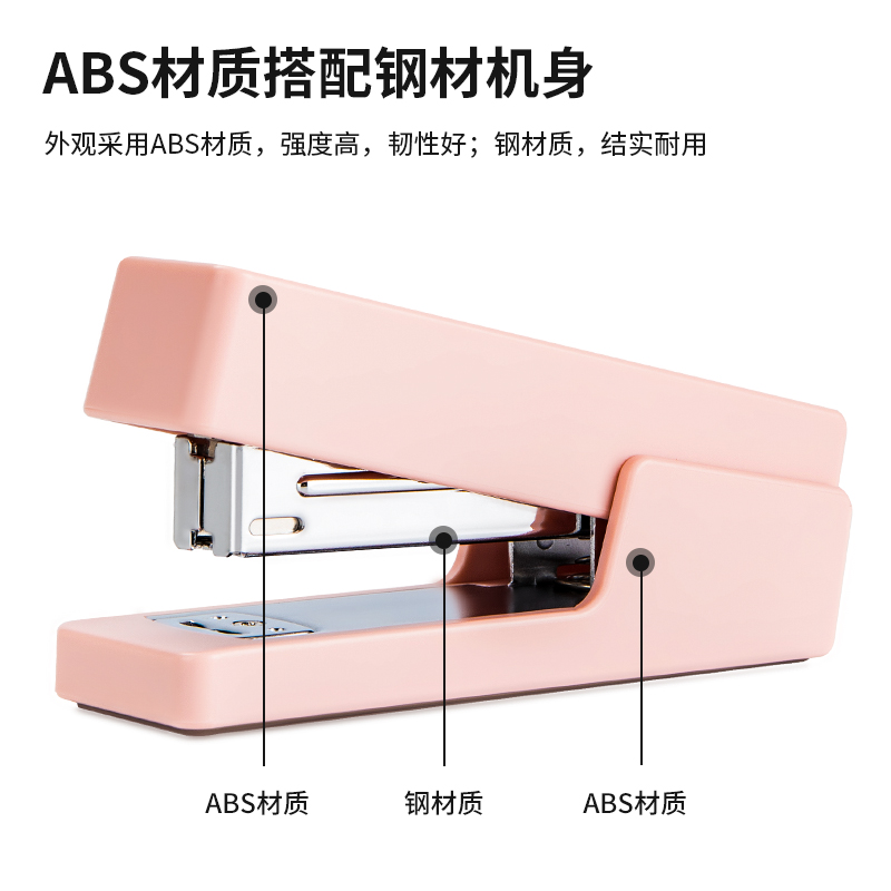 纽赛NS084订书机(粉色)(1台订书机/彩盒)