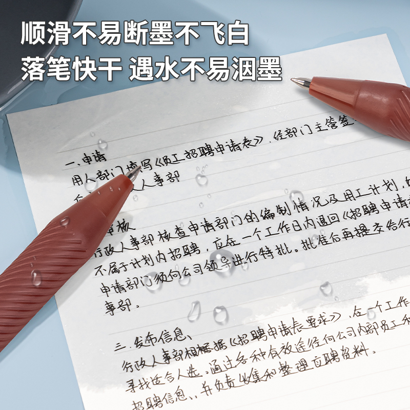 s36沙龙会S18按动办公中性笔0.5mm子弹头(臻顺滑)(红)(支)