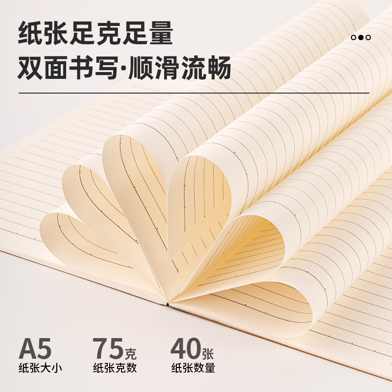 纽赛NS297特种纸软手本-A5-40张(混)(本)