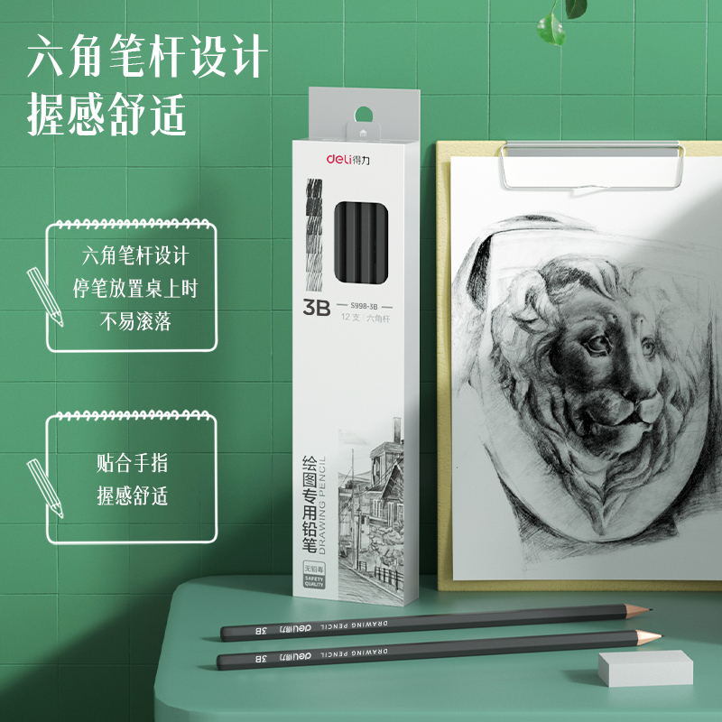 s36沙龙会S998-3B绘图专用铅笔(混)(12支/盒)
