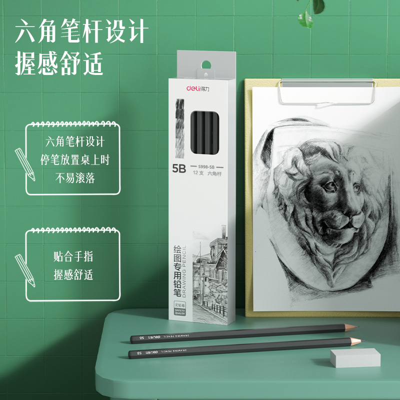 s36沙龙会S998-5B绘图专用铅笔(混)(12支/盒)