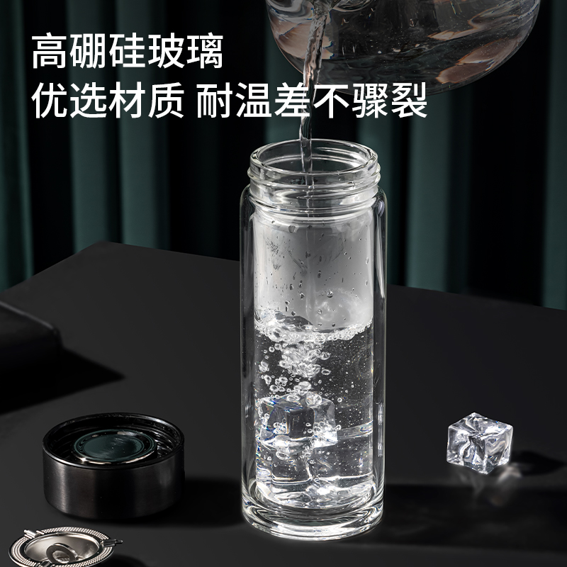 s36沙龙会17660双层玻璃杯(黑)(个)