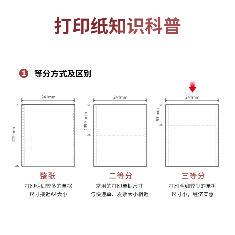 s36沙龙会尼罗河NL241-2电脑打印纸(1/3CS彩色撕边)(1000页/盒)