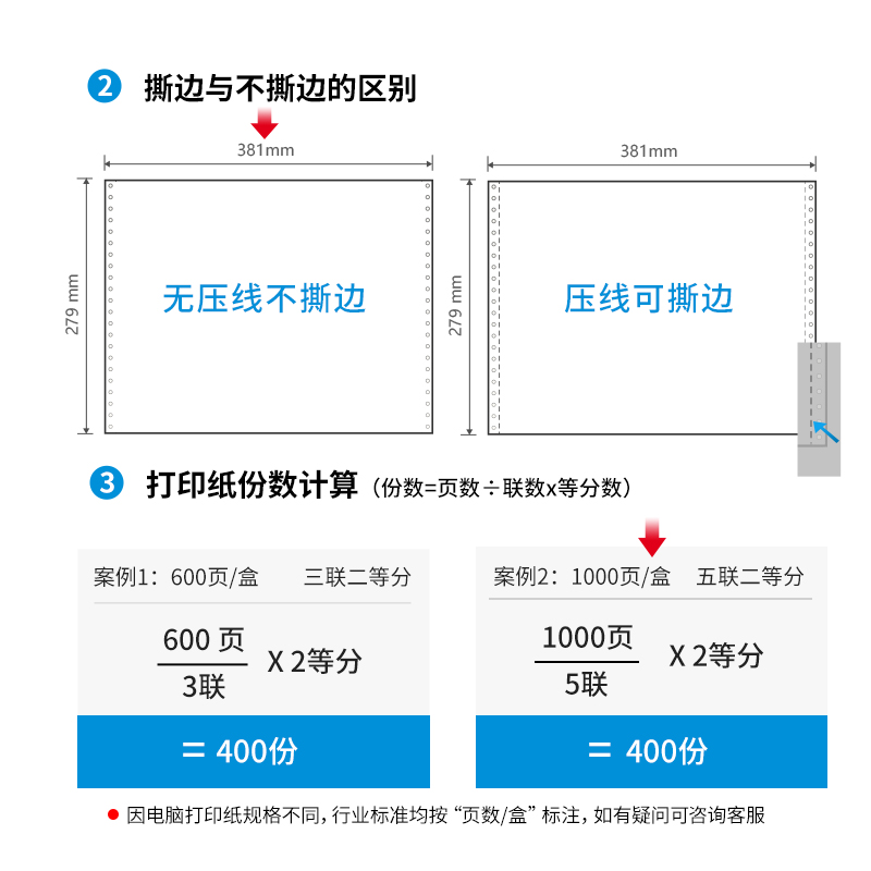 s36沙龙会塞纳河N381-5电脑打印纸(1/2白色不撕边)(1000页/盒)