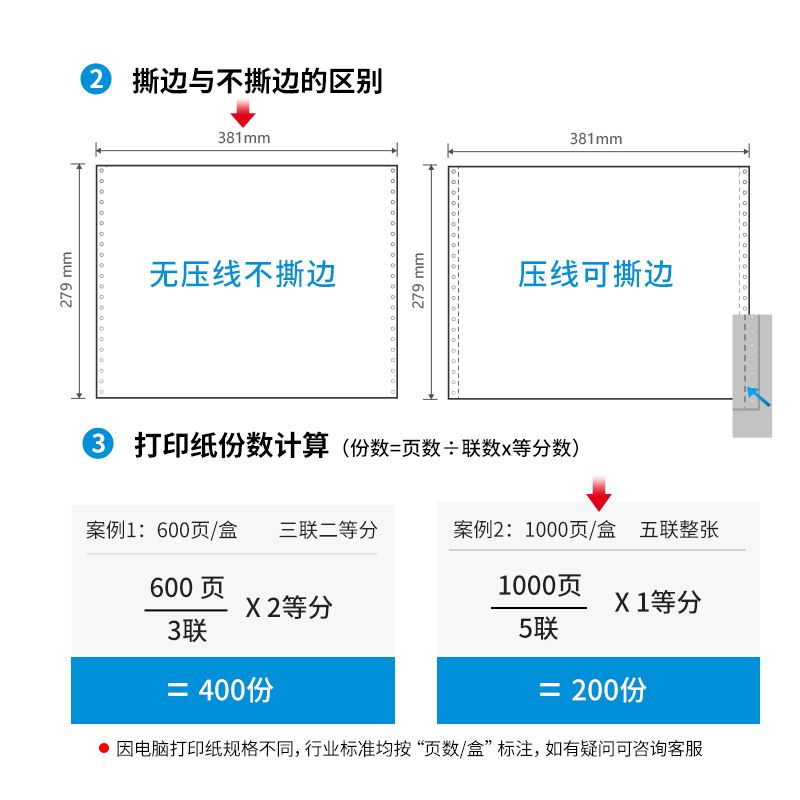 s36沙龙会塞纳河N381-5电脑打印纸(C彩色不撕边)(1000页/盒)
