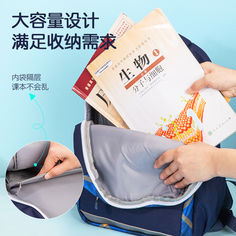s36沙龙会B32学生书包(简约22系列蓝)(个)