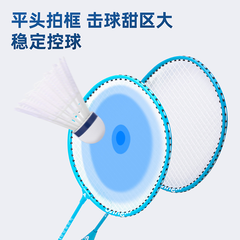 安格耐特FH900铁分体羽毛球拍(2支/付)(蓝)(付)