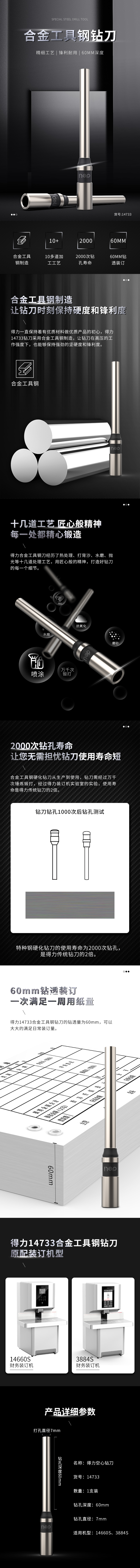 s36沙龙会14733空心钻刀(银色)(支)