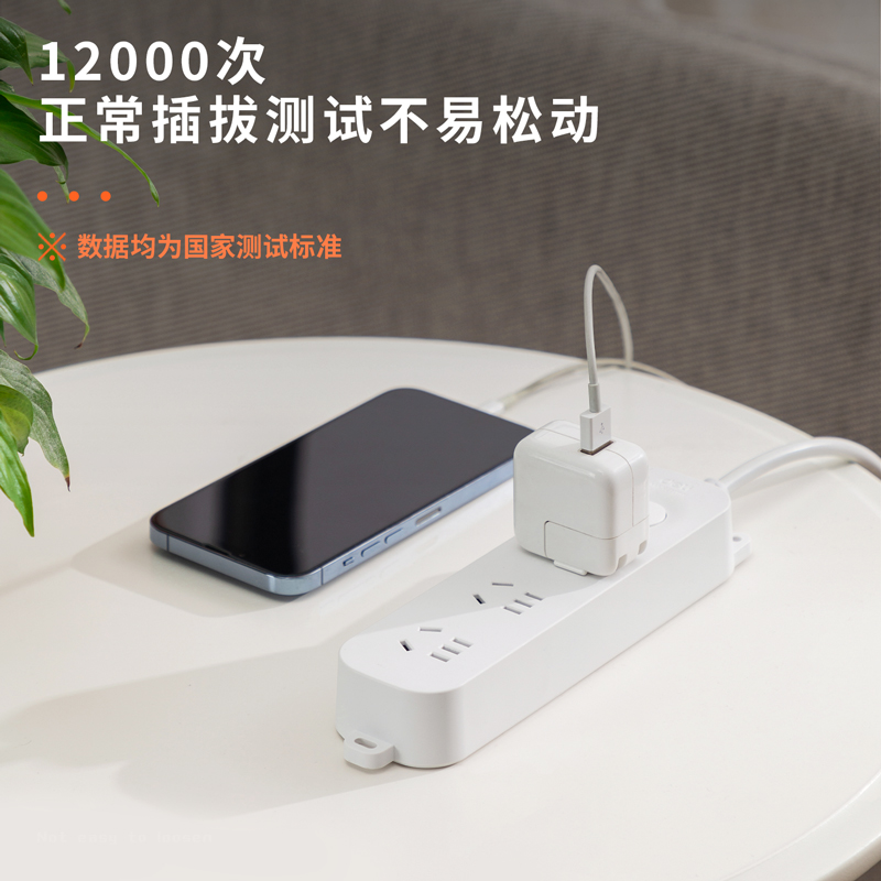 s36沙龙会33912(1.8)雅白系列延伸线插座_3组_1.8米_PE袋(白)(个)