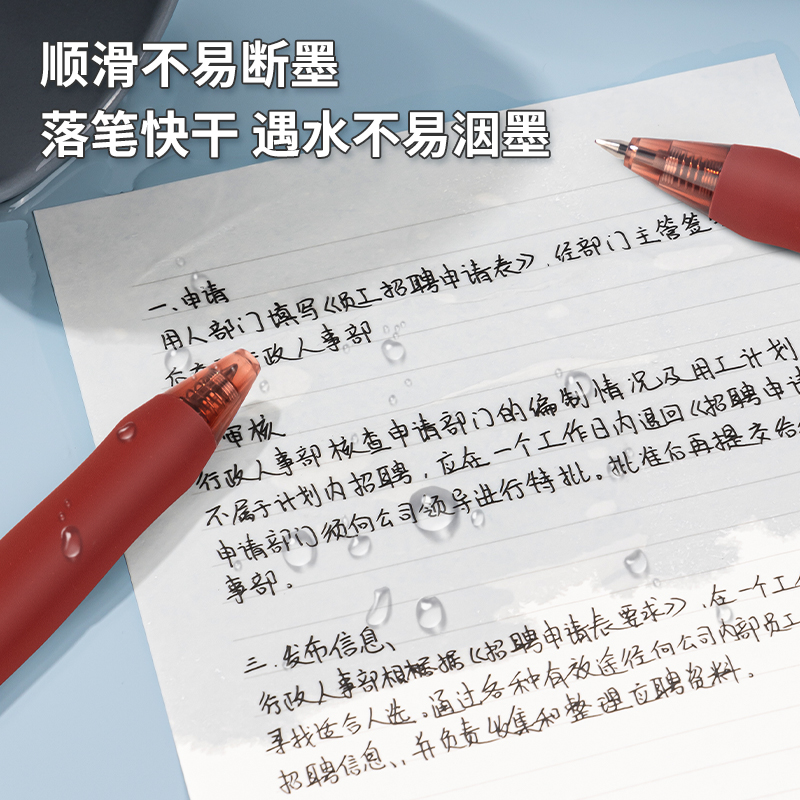 s36沙龙会S60臻顺滑办公中性笔0.5mm子弹头(红)(支)