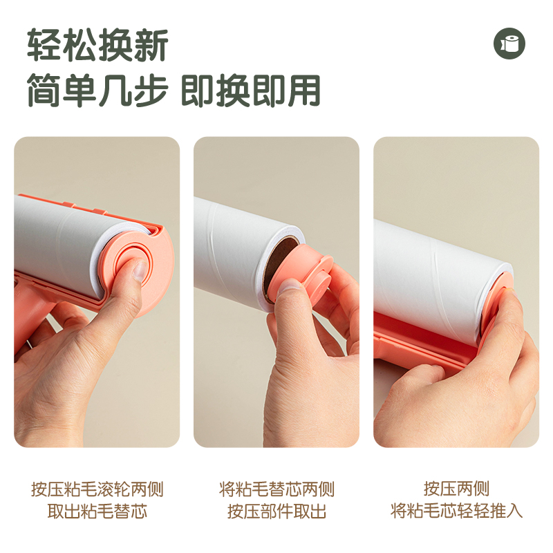 s36沙龙会JF881粘毛滚轮替芯16cm*60撕*90μm(白色)(3卷/袋)