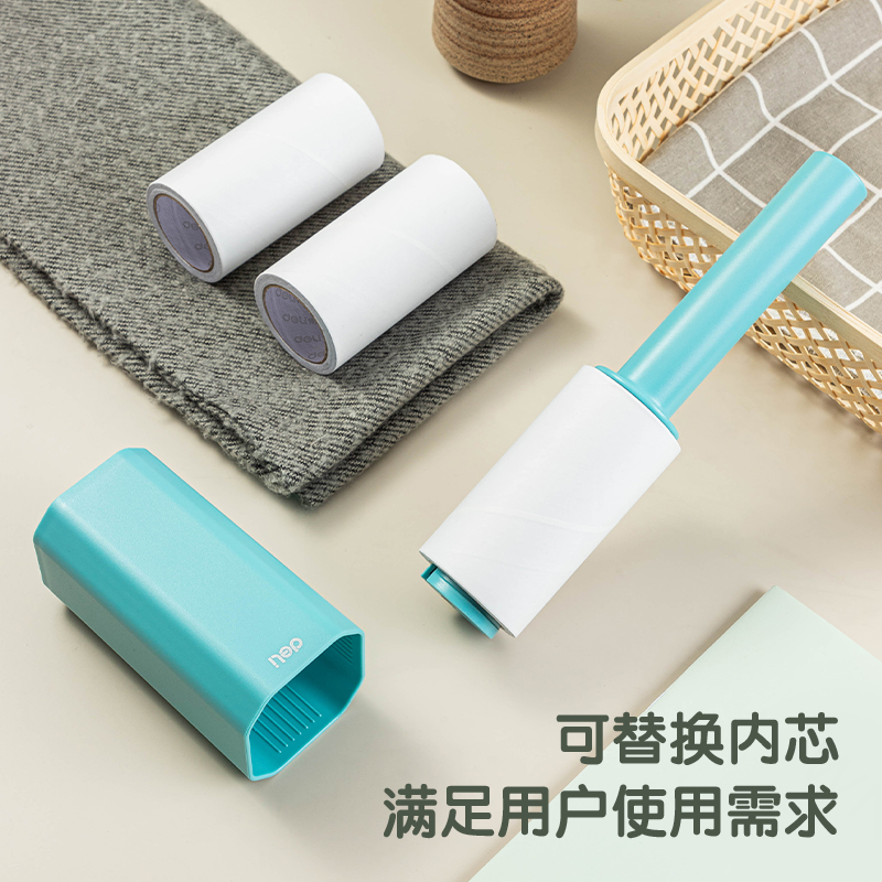 s36沙龙会JF886-BL I型家用粘毛滚轮10cm*60撕*90μm(珊瑚蓝)(1卷