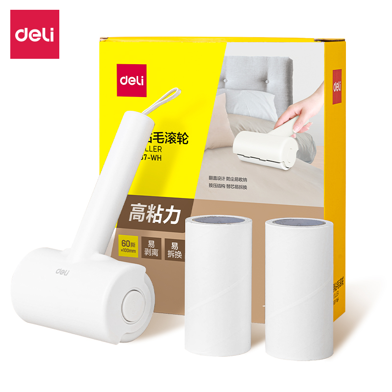 s36沙龙会JF887-WH T型家用粘毛滚轮10cm*60撕*90μm(净白色)(3卷