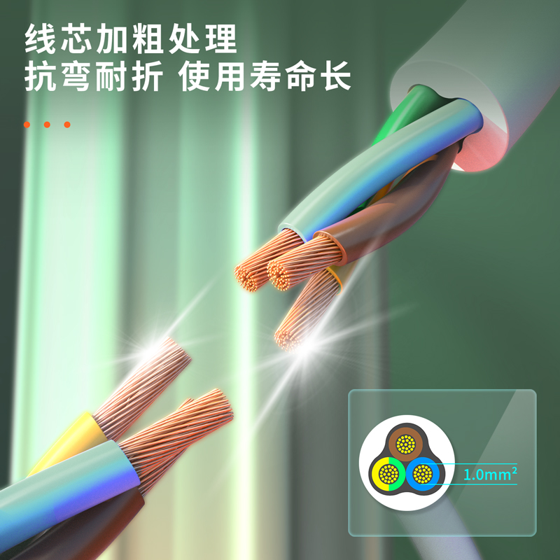 s36沙龙会33915(03)雅白系列延伸线插座_3+3_3米_PE袋(白)(个)