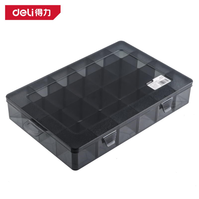 delis36沙龙会DW3421零件盒33.5x23x6cm24格(黑)(个)