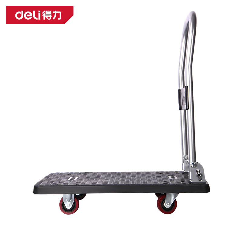 delis36沙龙会DW3470平板车钢管增强型660x400mm承重100kg(黑)(台)