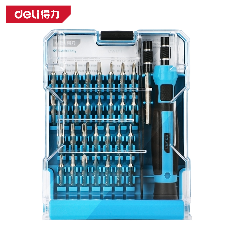 delis36沙龙会DW1711细密螺丝刀33件套(蓝)(套)