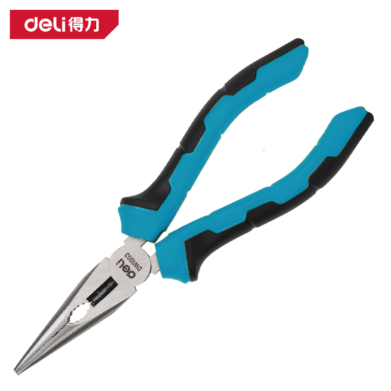 delis36沙龙会DW1003尖嘴钳6寸(蓝)(把)