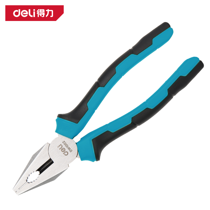 delis36沙龙会DW1002钢丝钳8寸(蓝)(把)