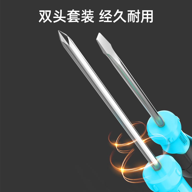 delis36沙龙会DW1630螺丝批套装2件套SUP11(蓝)(套)