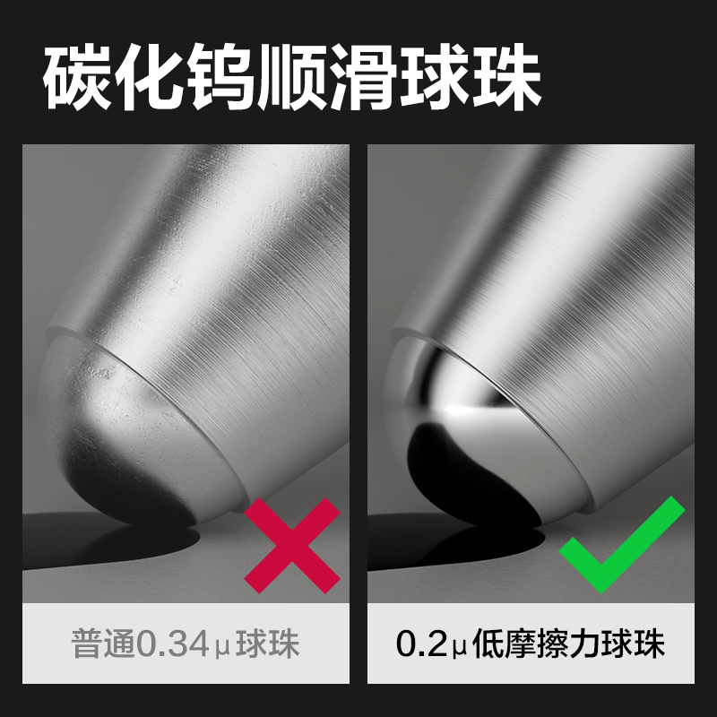 s36沙龙会A9-10臻顺滑金属按动签字中性笔1.0mm(玄墨色)(1支/盒)