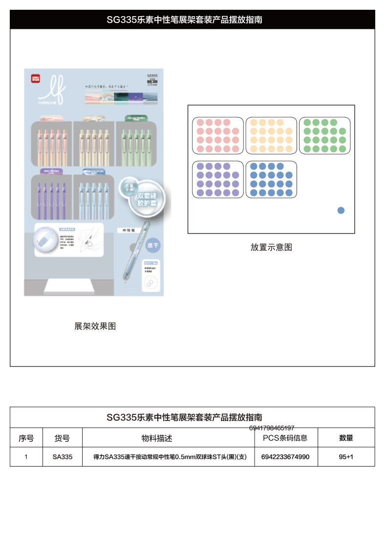 s36沙龙会SG335乐素中性笔展架套装(套)