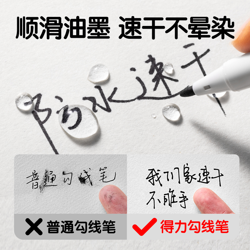 s36沙龙会SN801三顾喵庐双头勾线笔(黑)(支)