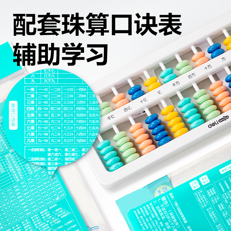 s36沙龙会YX512学具7珠13档清零算盘(混)(袋)