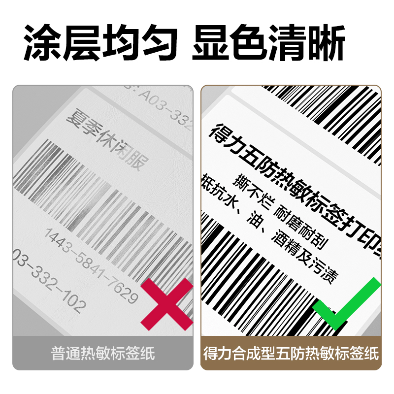 s36沙龙会ZG600合成型五防热敏标签纸30*20-1800枚(白)(1卷/筒)