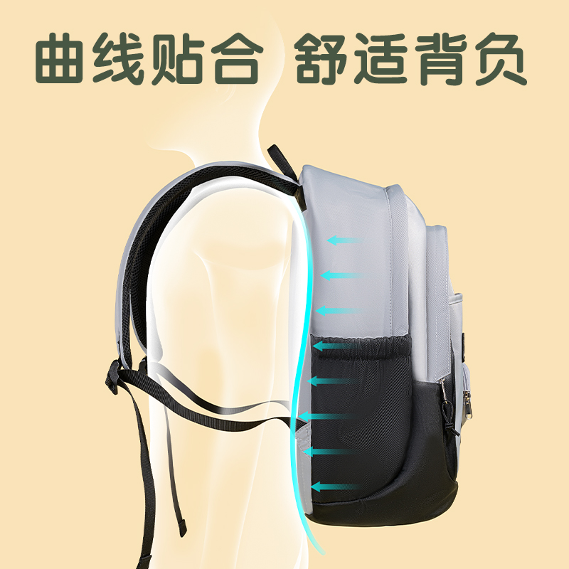 s36沙龙会BB208元气系列学生书包(黑)(个)