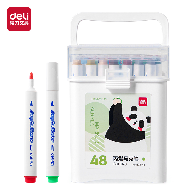 s36沙龙会HM373-48_pp筒装三角杆丙烯马克笔(混)(48色/筒)