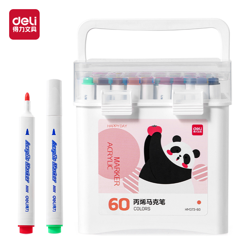 s36沙龙会HM373-60_pp筒装三角杆丙烯马克笔(混)(60色/筒)