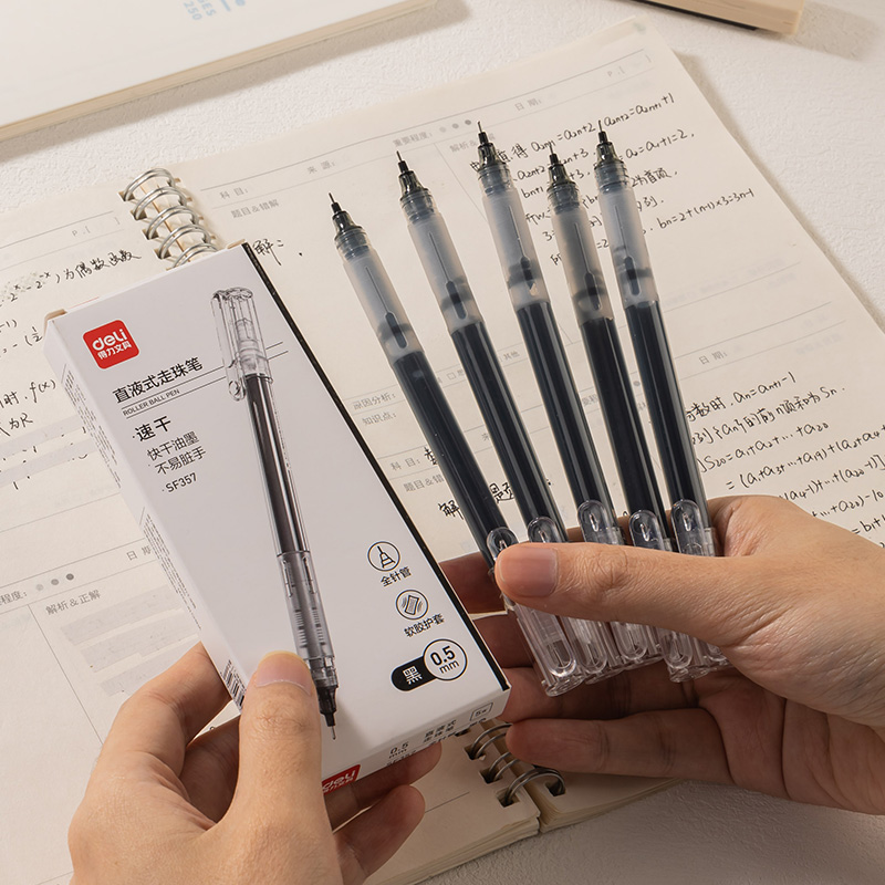 s36沙龙会SF357直液式走珠笔0.5mm全针管(黑)(5支/盒)