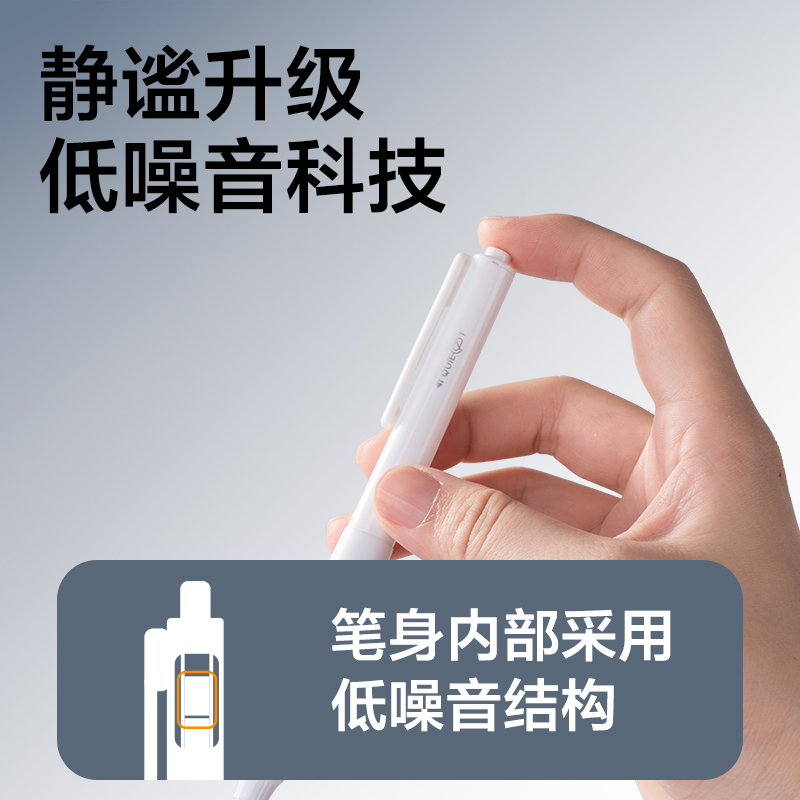 s36沙龙会SA525秒干按动通例中性笔0.5mmST头(黑)(支)(白金款)