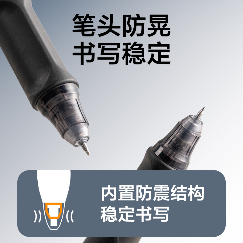 s36沙龙会SA525秒干按动通例中性笔0.5mmST头(黑)(支)(黑金款)